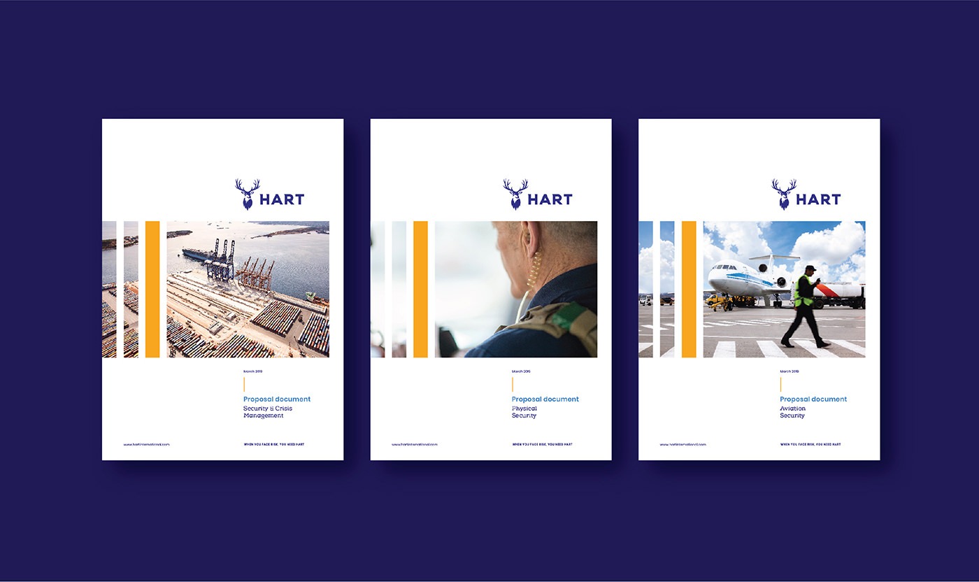 Hart International brochure cover design