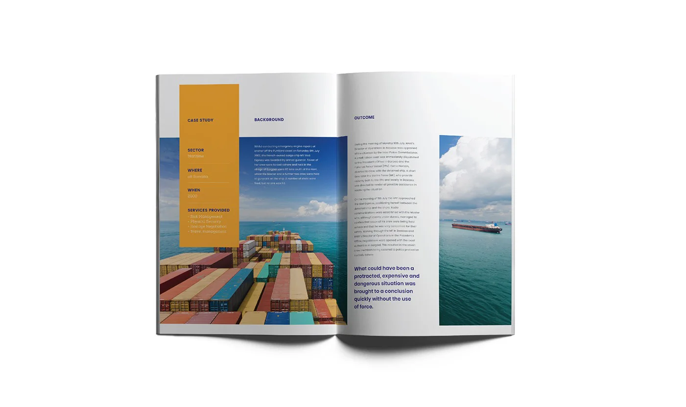 Hart International brochure design
