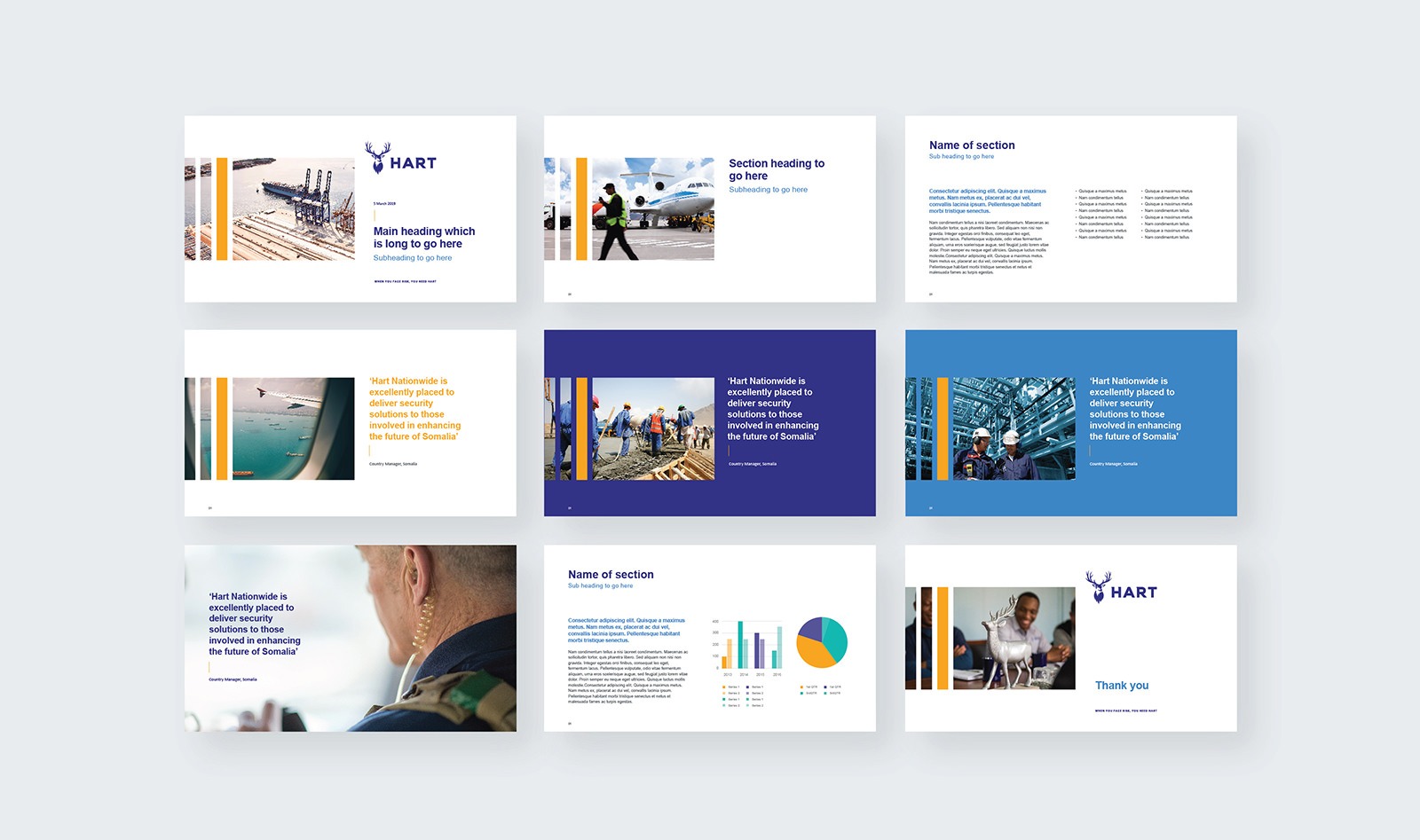 Hart International powerpoint template design