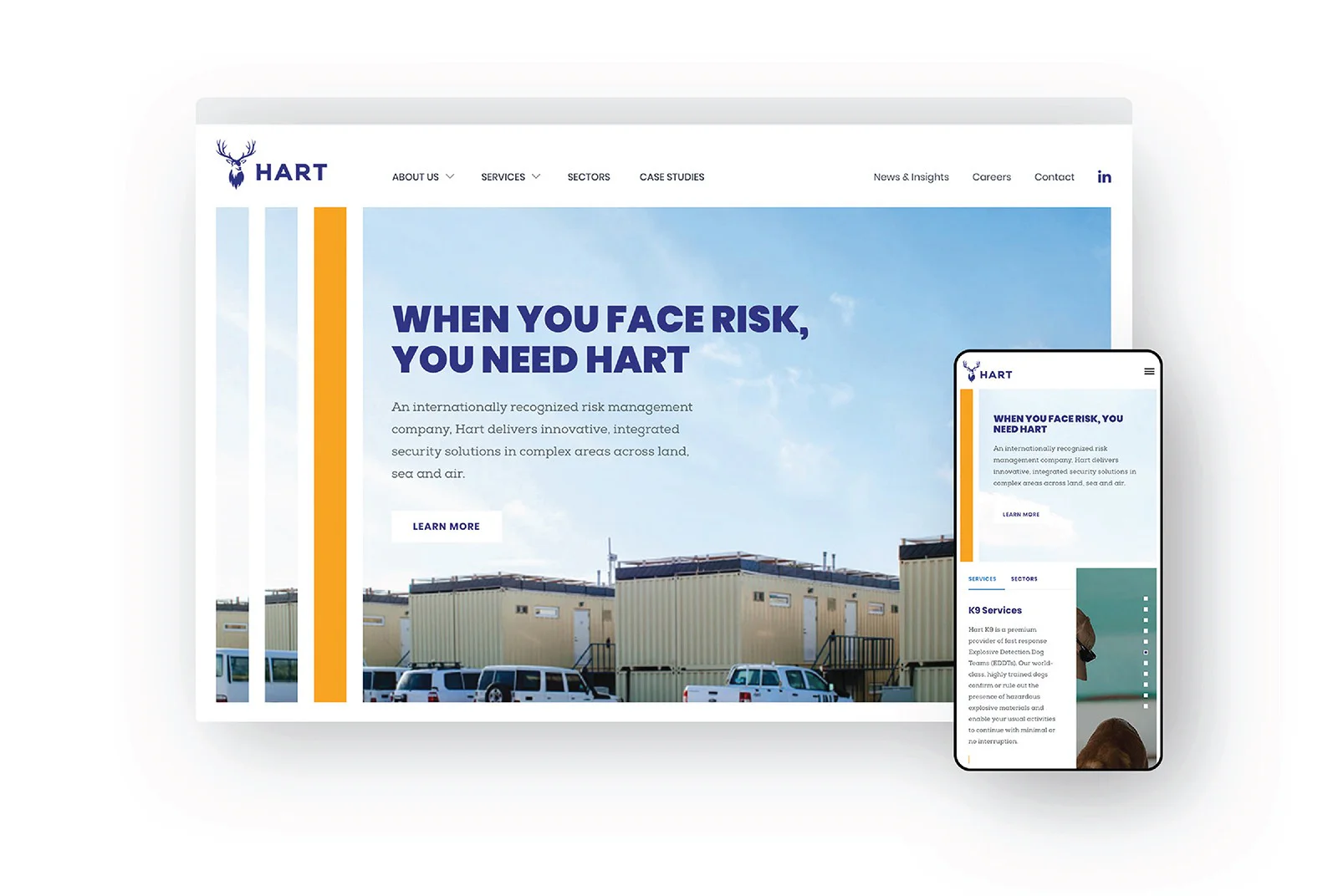 Hart website homepage