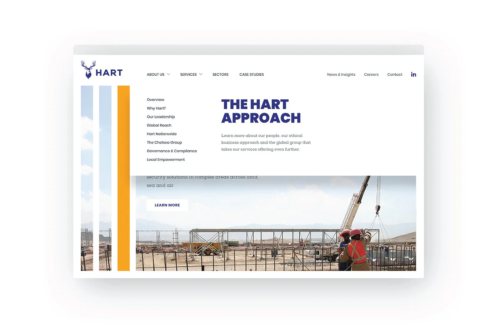Hart website homepage
