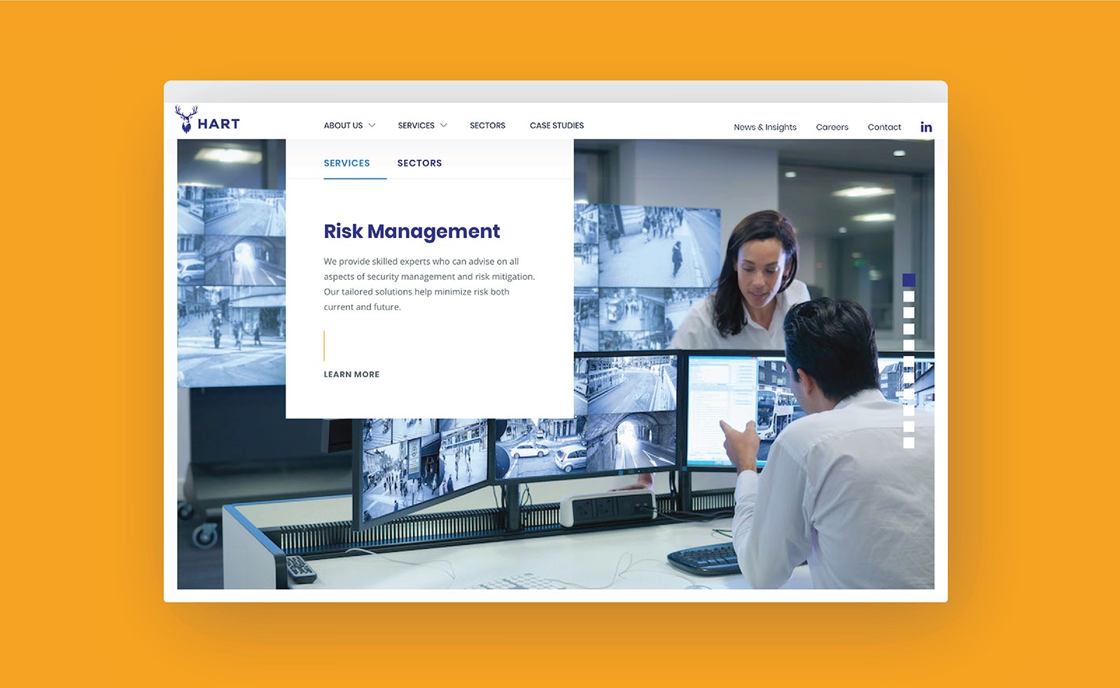 Hart International website homepage design