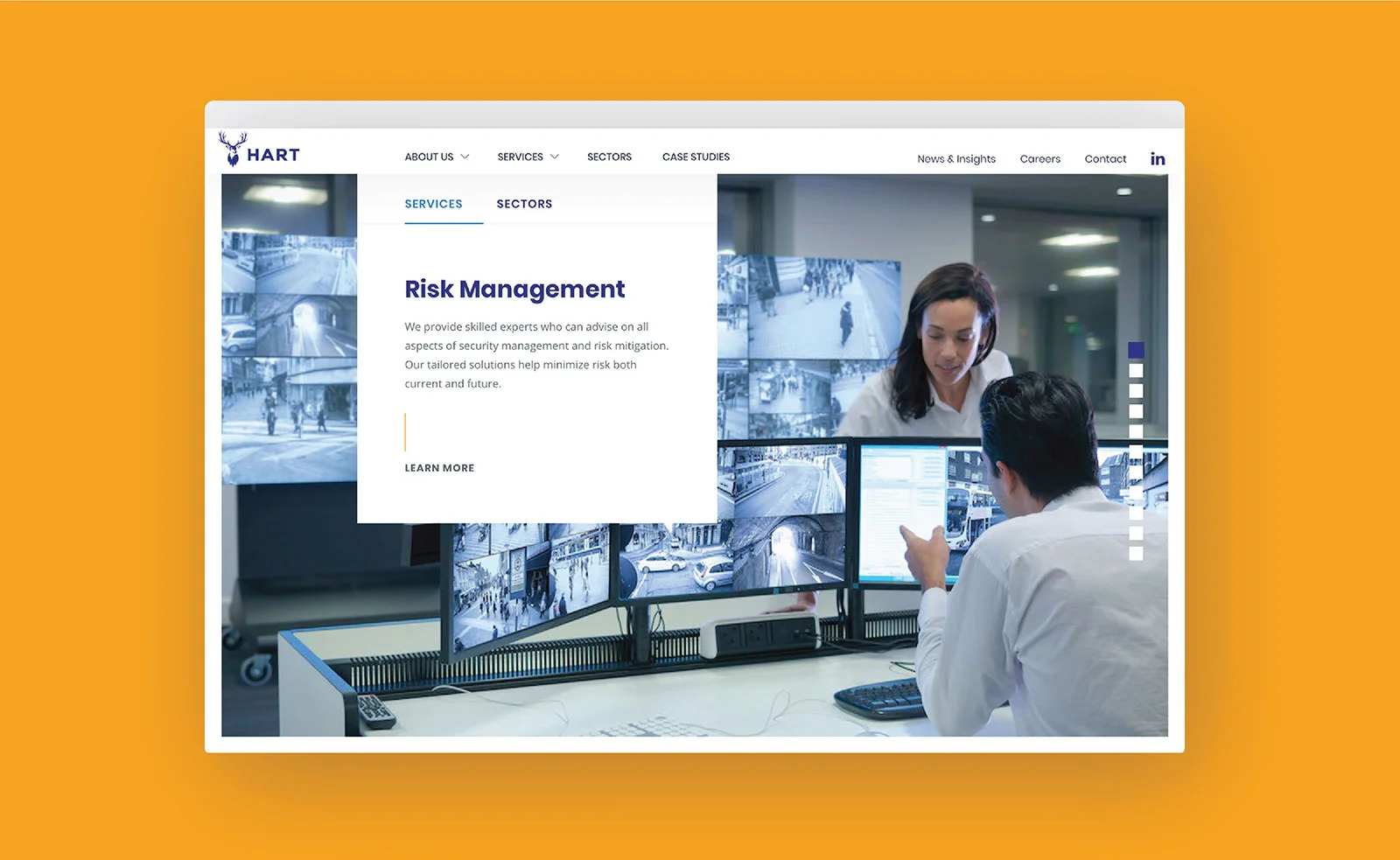 Hart International website homepage design