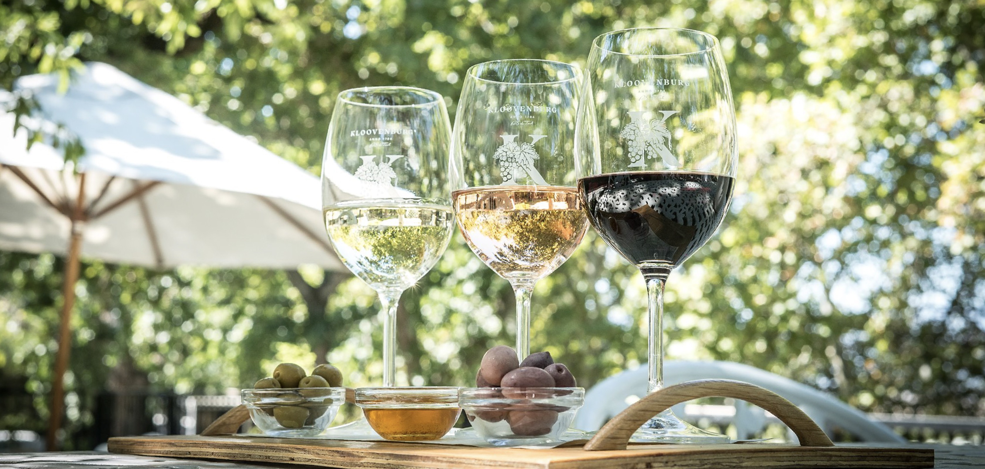 Kloovenburg branded wine glasses