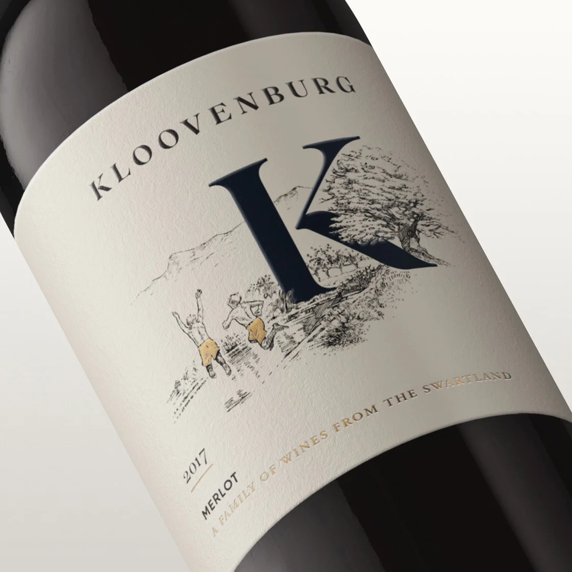 Kloovenburg's Merlot label design