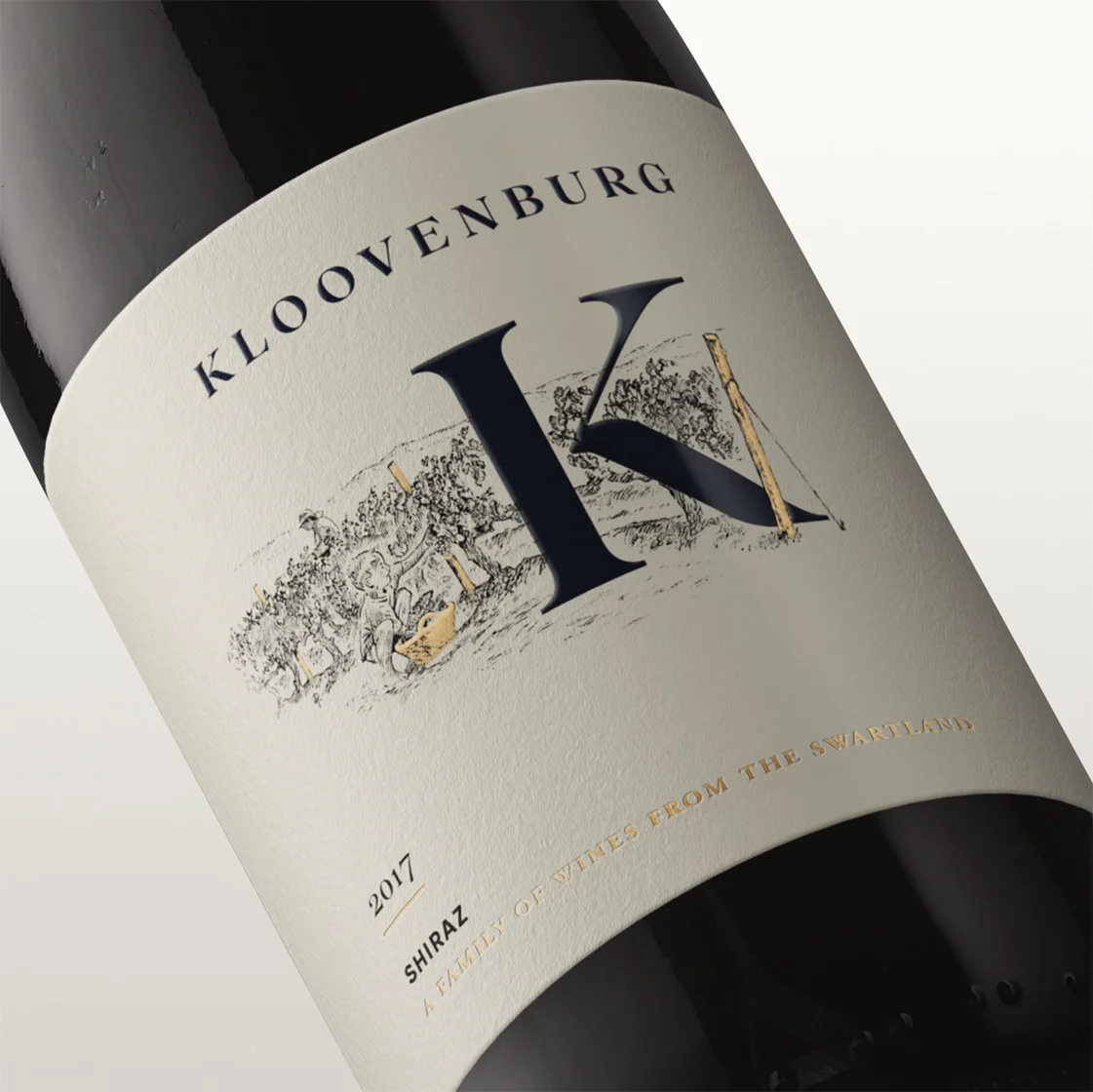 Kloovenburg's Shiraz label design