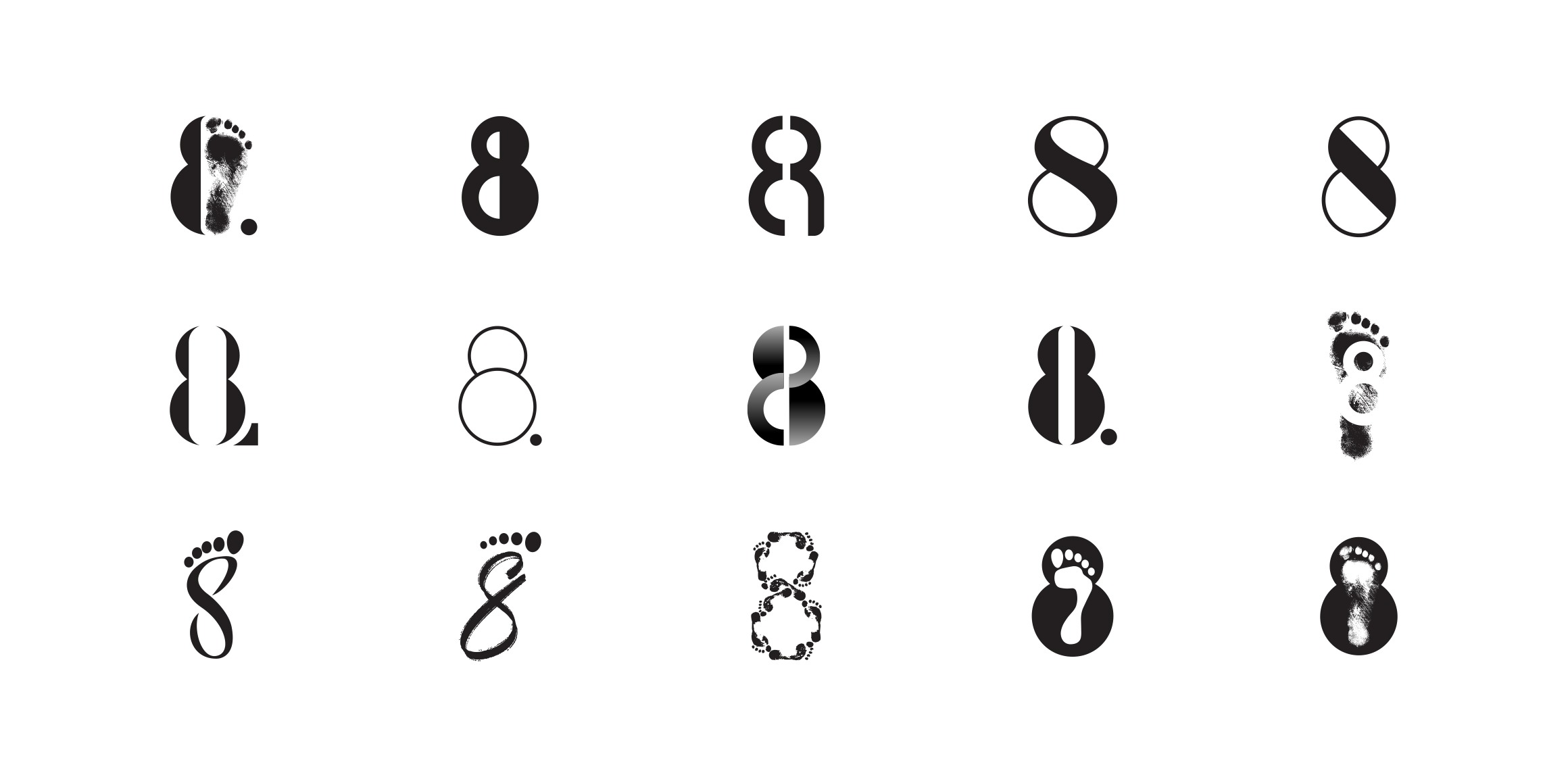 Eight Feet logo creation ideas