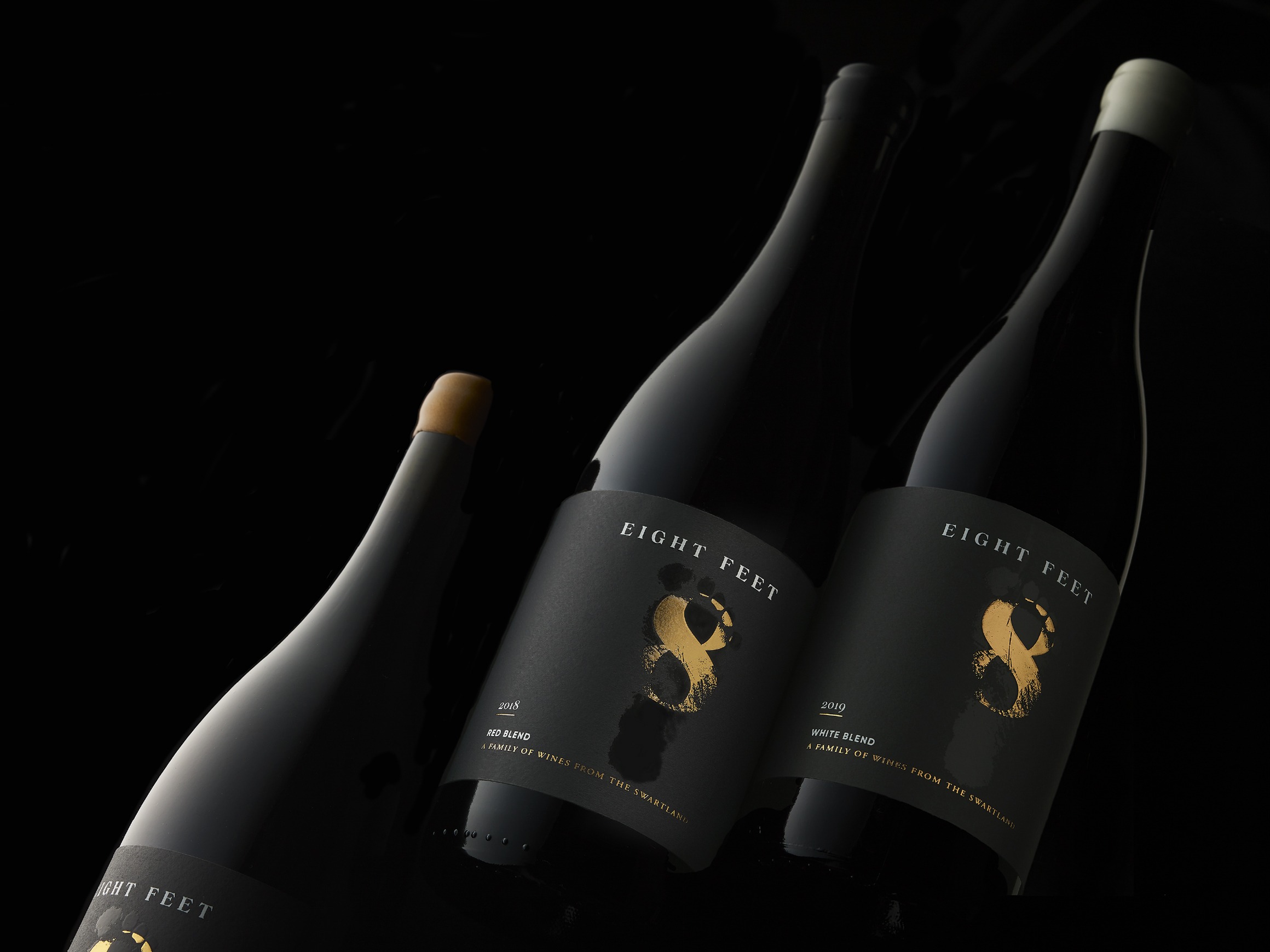 Eight Feet wine label designs