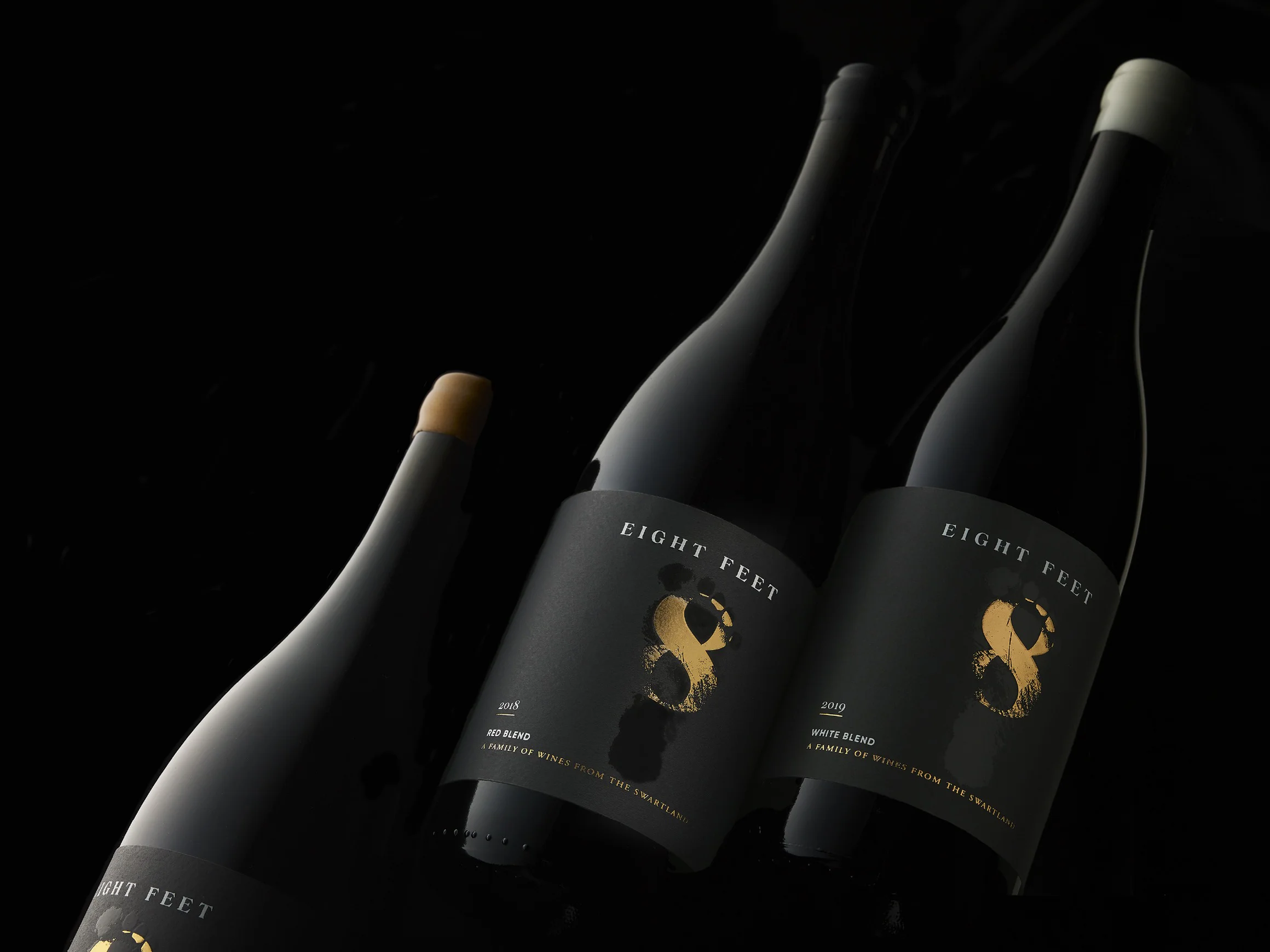 Eight Feet wine label designs