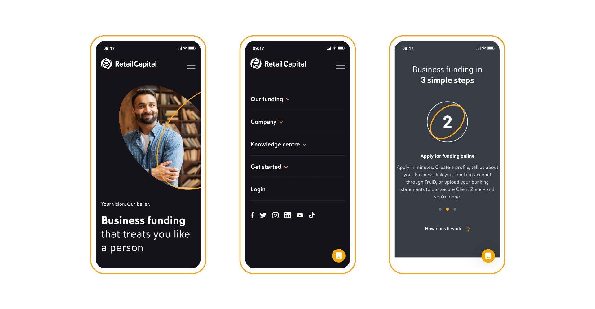 Retail Capital mobile website