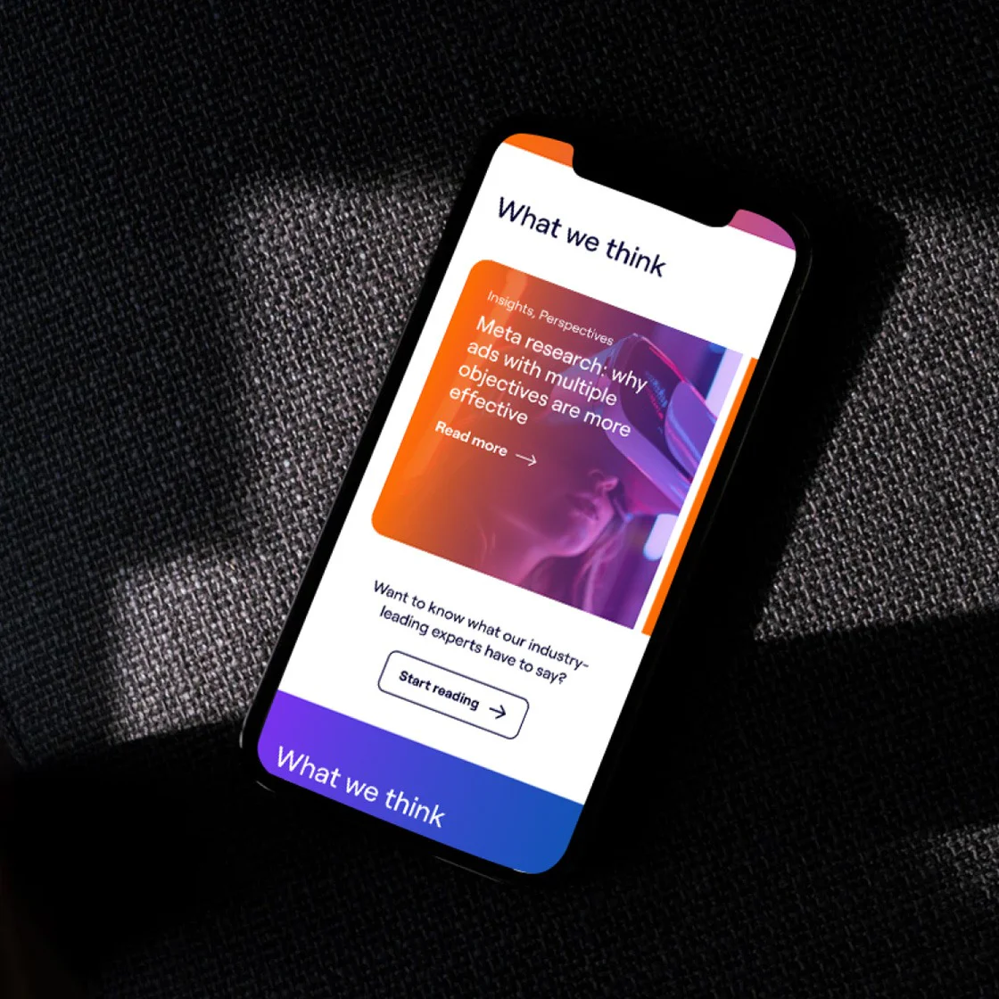 Gain Theory mobile website design