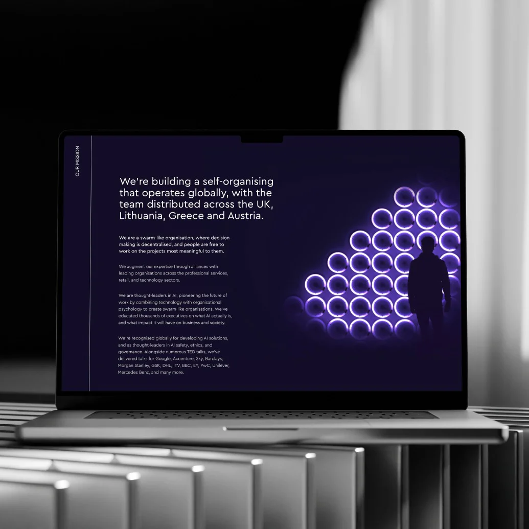 Satalia website desktop UI design