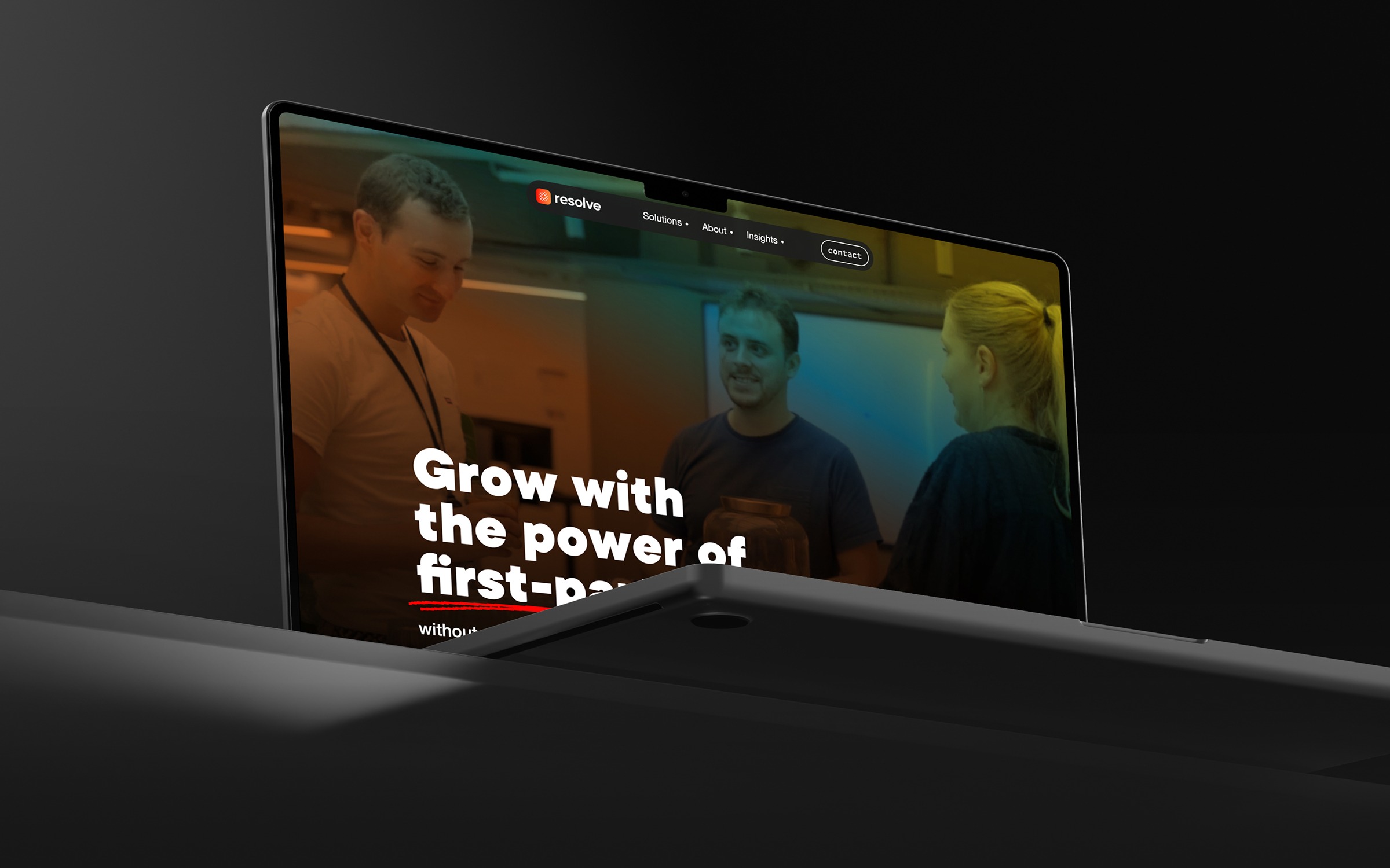 Resolve website desktop