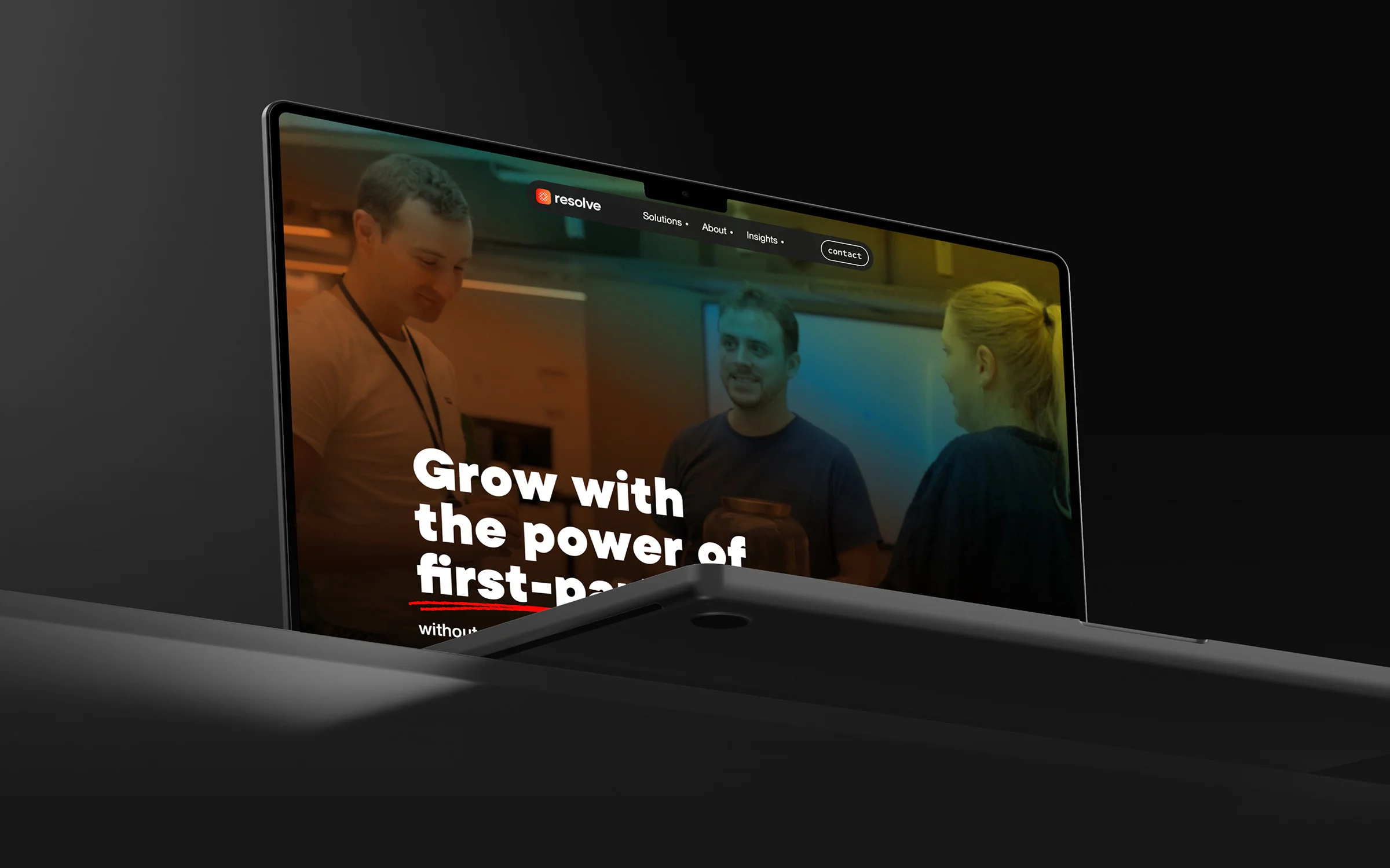 Resolve website desktop