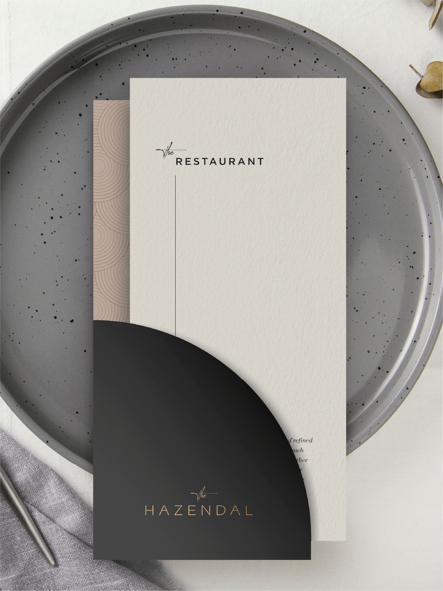 Hazendal menu design