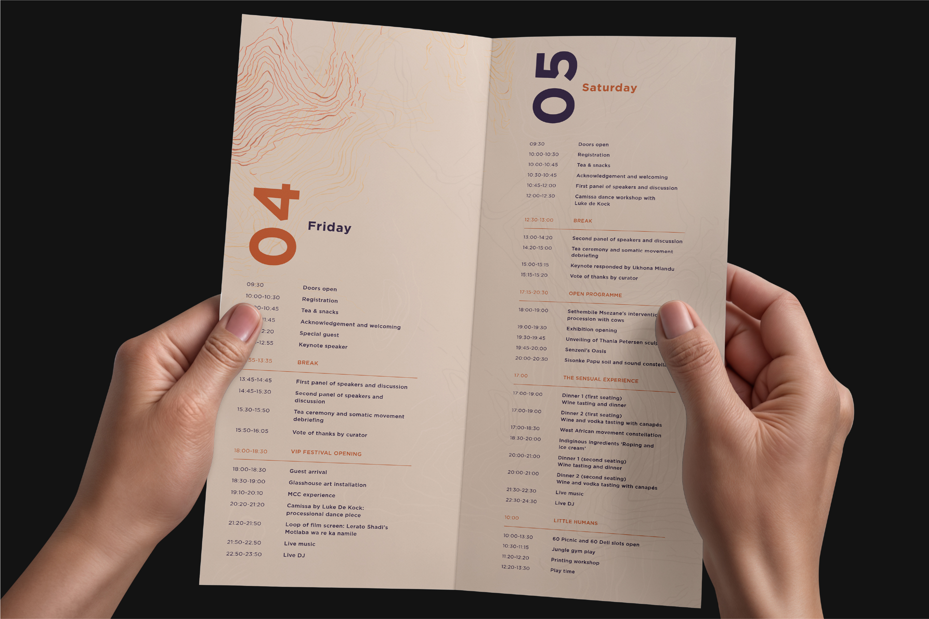 Hazendal festival long menu