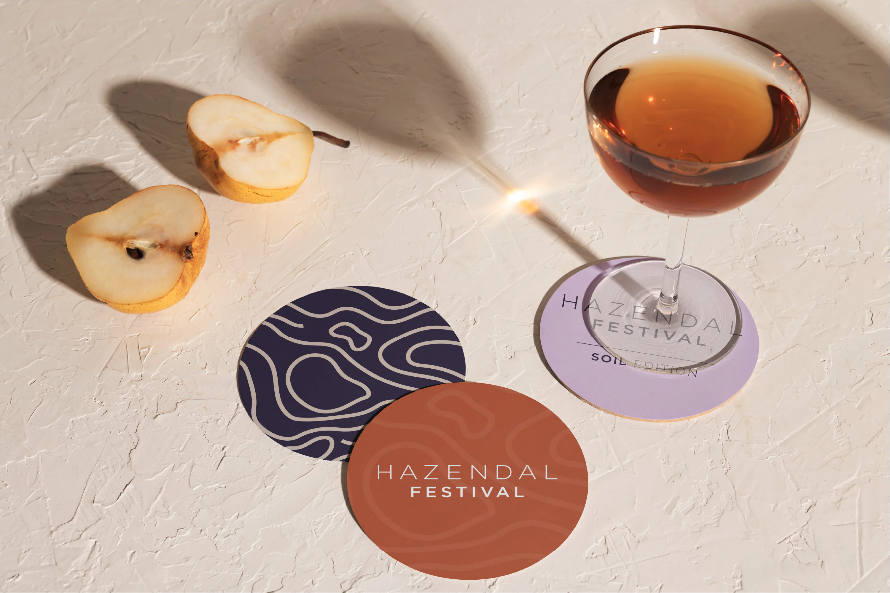 Hazendal soil festival coasters mockup