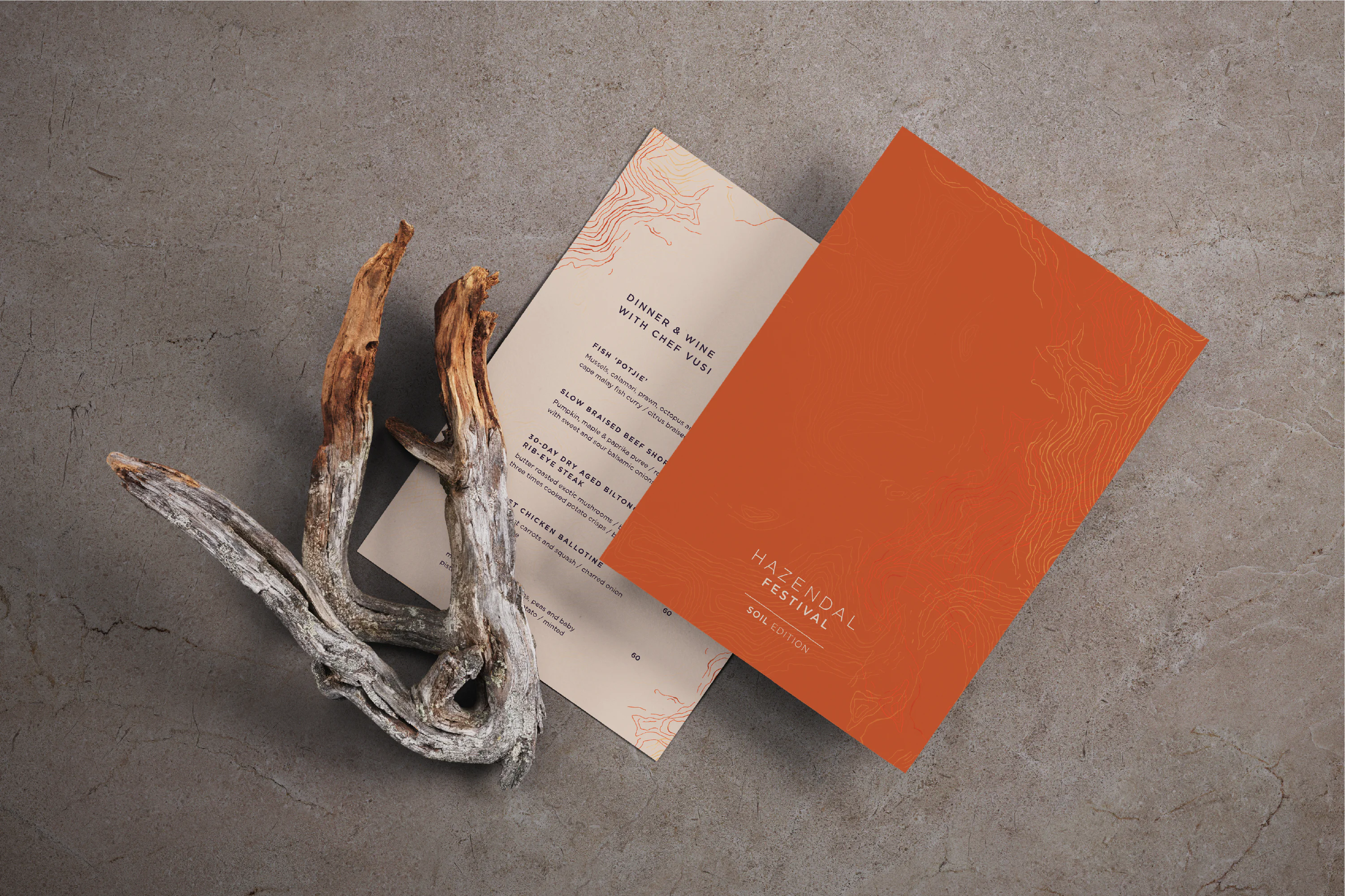 Hazendal soil menu mockup scene