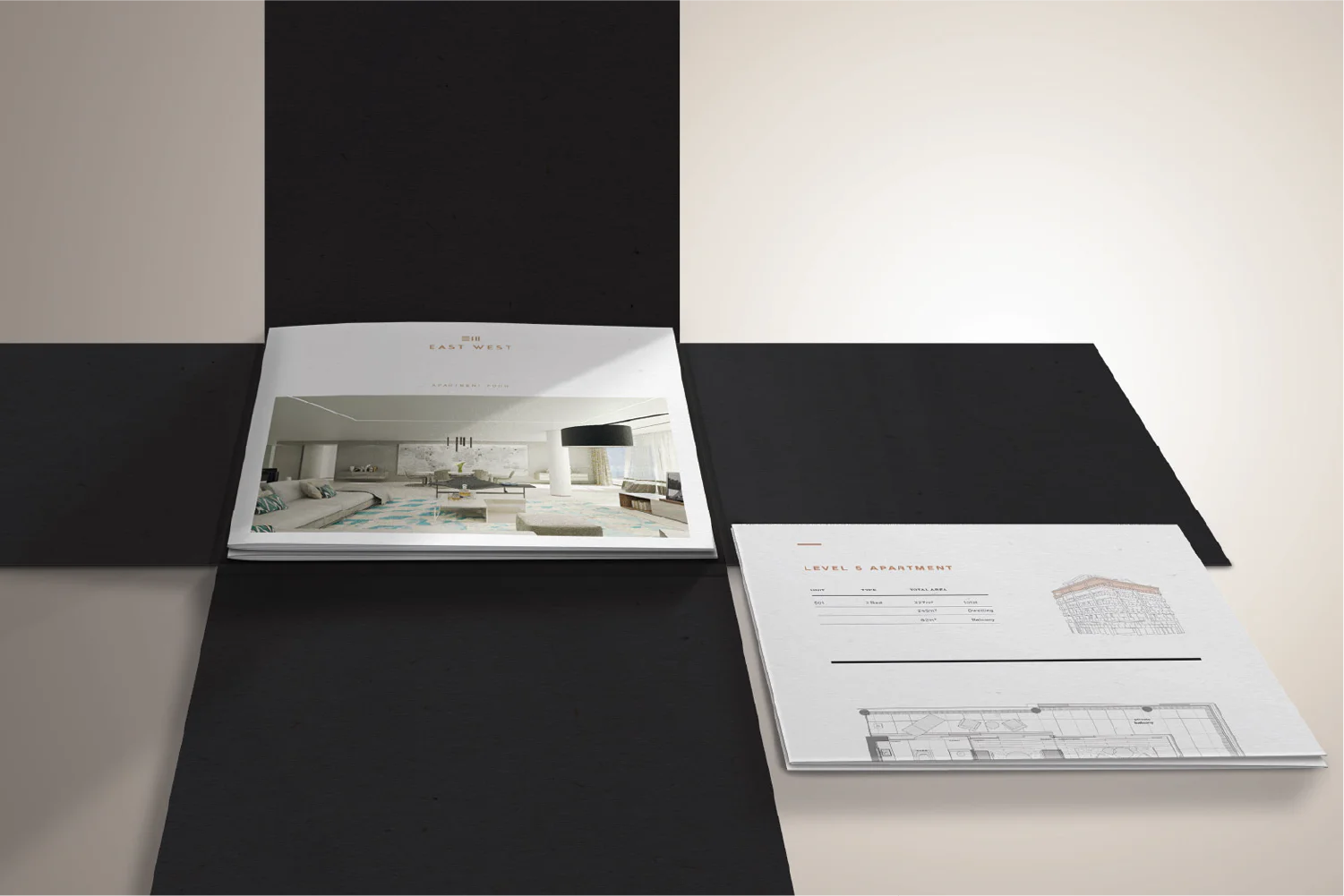East West booklet mockup